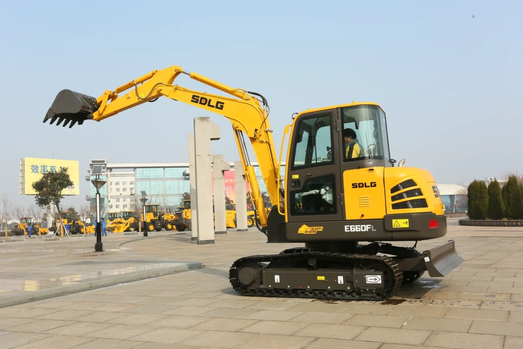 SDLG E660FL Compact Excavator, product view 07
