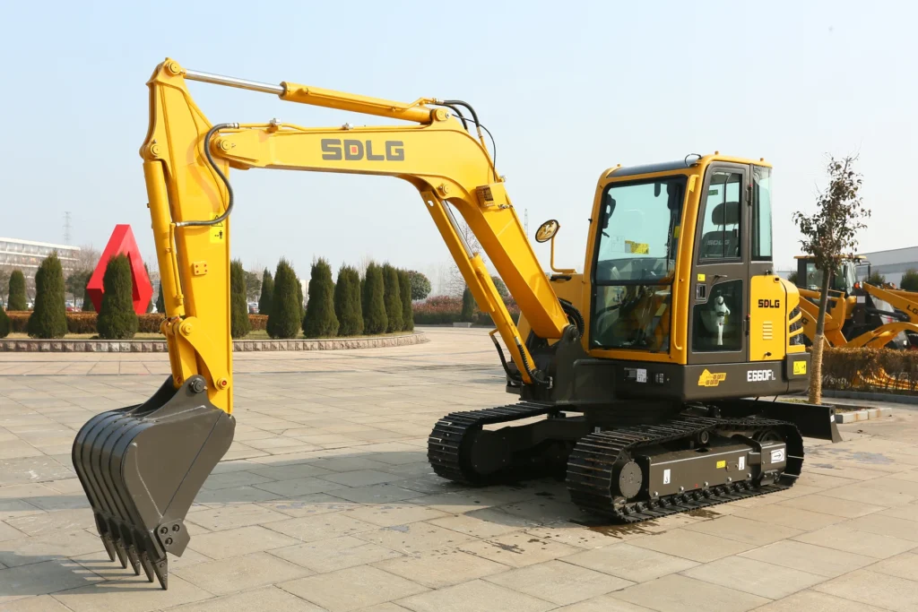 SDLG E660FL Compact Excavator, product view 08