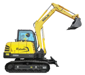 SDLG E660H Compact Excavator, product view 02