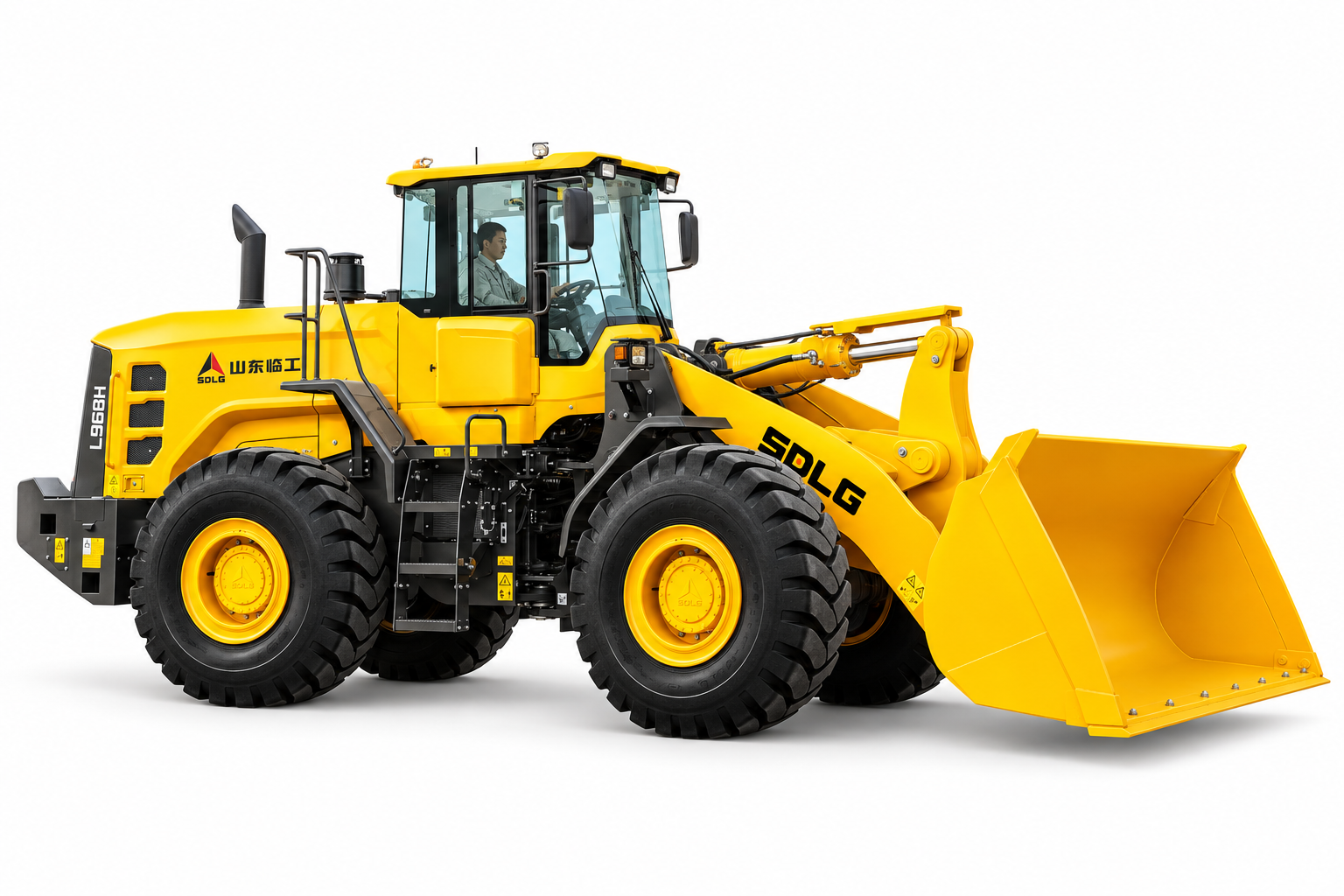 Yellow SDLG L968H wheel loader